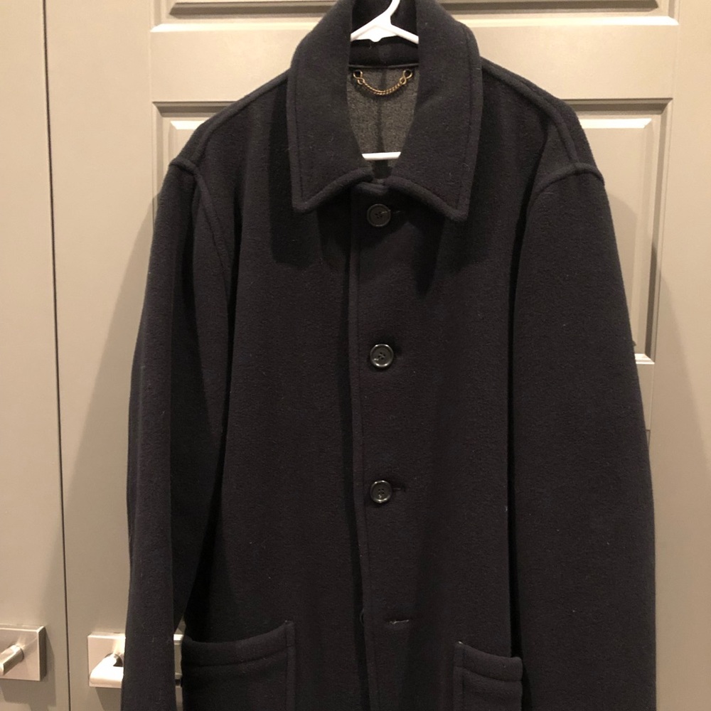 Men’s Brooke’s Brothers Black Wool Peacoat